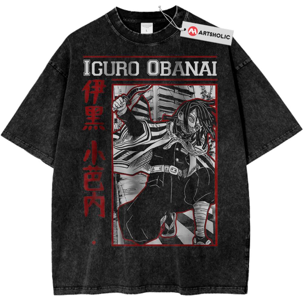 Obanai Iguro Shirt, Demon Slayer Shirt, Anime Shirt, Vintage T-Shirt