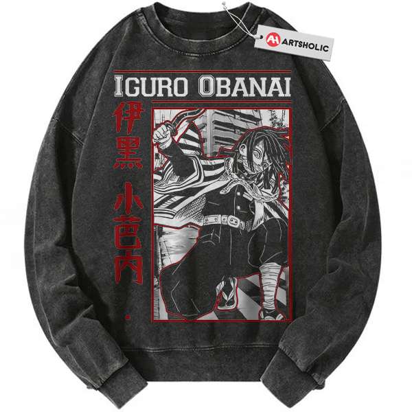 Obanai Iguro Sweatshirt, Demon Slayer Sweatshirt, Anime Sweatshirt, Vintage Sweater