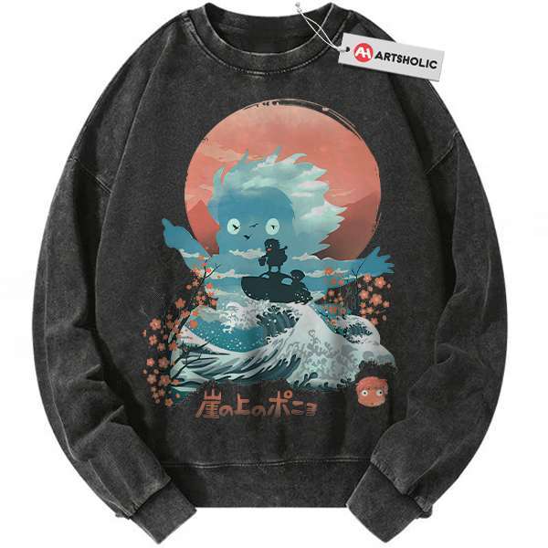 Ponyo Sweatshirt, Studio Ghibli Sweatshirt, Anime Sweatshirt, Vintage Sweater