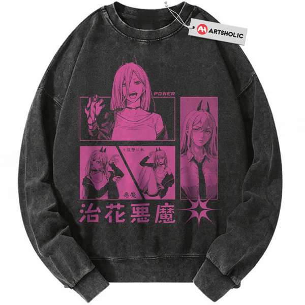 Power Sweatshirt, Chainsaw Man Sweatshirt, Anime Sweatshirt, Vintage Sweater