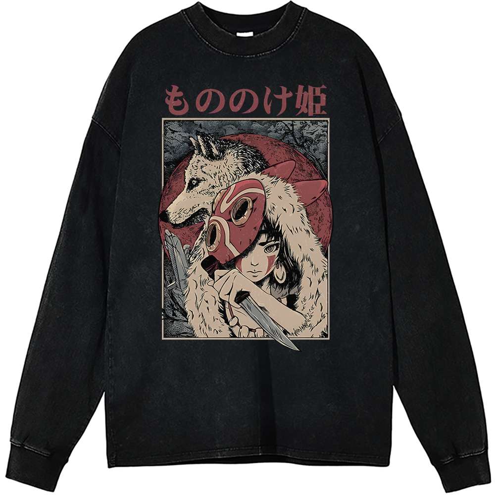 Princess Mononoke Long Sleeve, Studio Ghibli Long Sleeve, Anime Long Sleeve, Vintage Long Sleeve Tee