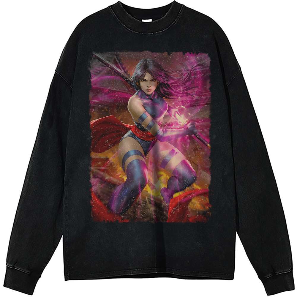 Psylocke Long Sleeve, X-Men Long Sleeve, Marvel Comics Long Sleeve, Vintage Long Sleeve Tee