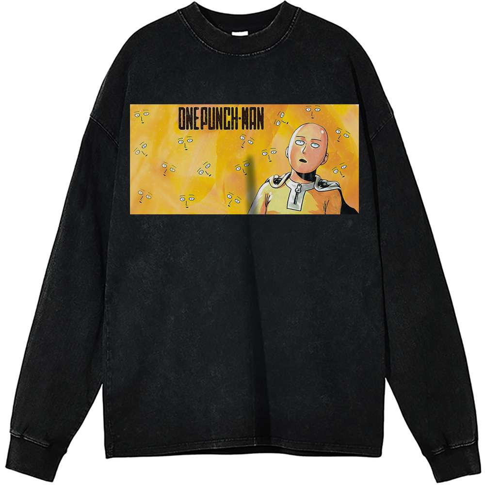 Saitama Long Sleeve, One-Punch Man Long Sleeve, Anime Long Sleeve, Vintage Long Sleeve Tee