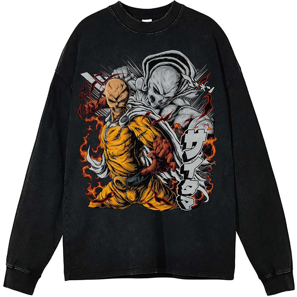 Saitama Long Sleeve, One-Punch Man Long Sleeve, Anime Long Sleeve, Vintage Long Sleeve Tee