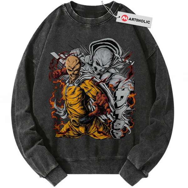 Saitama Sweatshirt, One Punch Man Sweatshirt, Anime Shirt, Vintage Sweatshirt