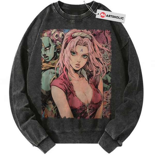 Sakura Haruno Sweatshirt, Naruto Sweatshirt, Anime Sweatshirt, Vintage Sweater