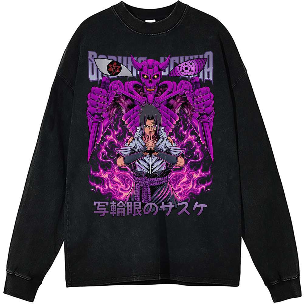 Sasuke Uchiha Long Sleeve, Naruto Long Sleeve, Anime Long Sleeve, Vintage Long Sleeve Tee