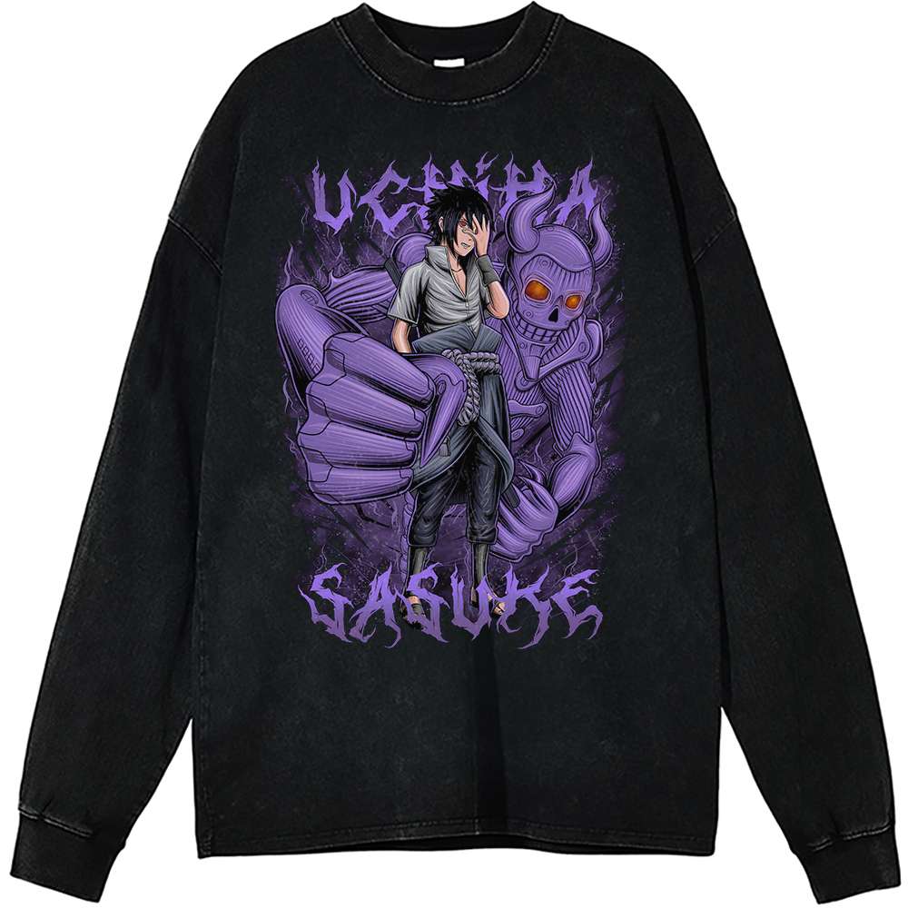 Sasuke Uchiha Long Sleeve, Naruto Long Sleeve, Anime Long Sleeve, Vintage Long Sleeve Tee