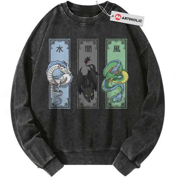 Shenron Sweatshirt, Haku Sweatshirt, Toothless Sweatshirt, Dragon Sweatshirt, Anime Sweatshirt, Vintage Sweater