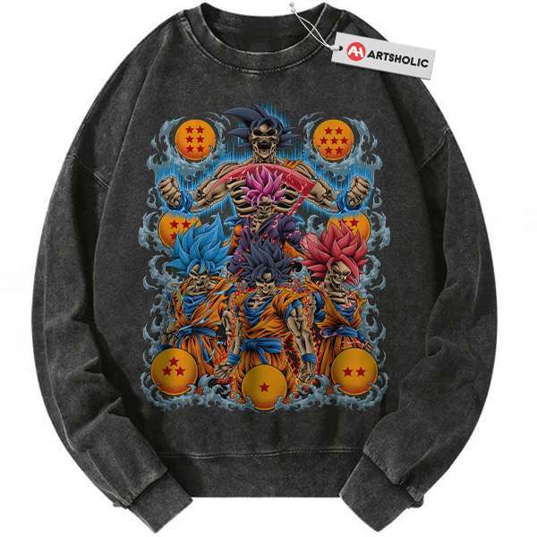 Skull Son Goku Sweatshirt, Dragon Ball Sweatshirt, DBZ Sweatshirt, Anime Sweatshirt, Vintage Sweater