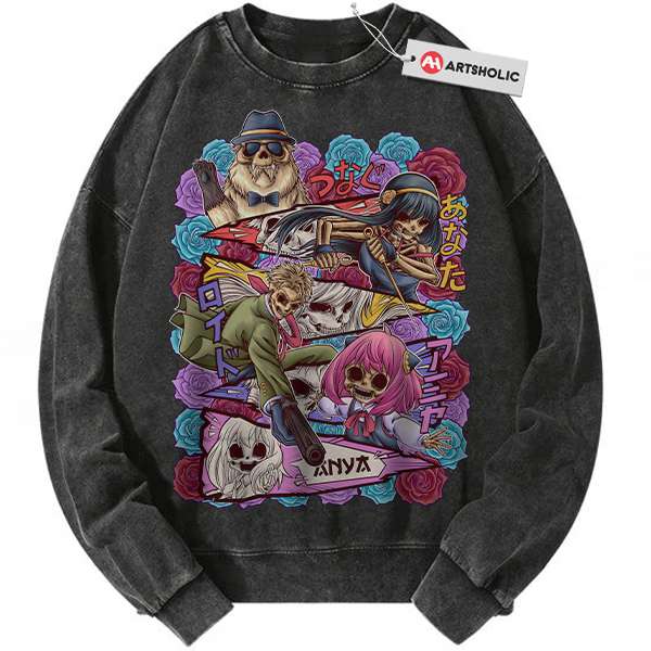 Skull Spy x Family Sweatshirt, Anime Sweatshirt, Vintage Sweater