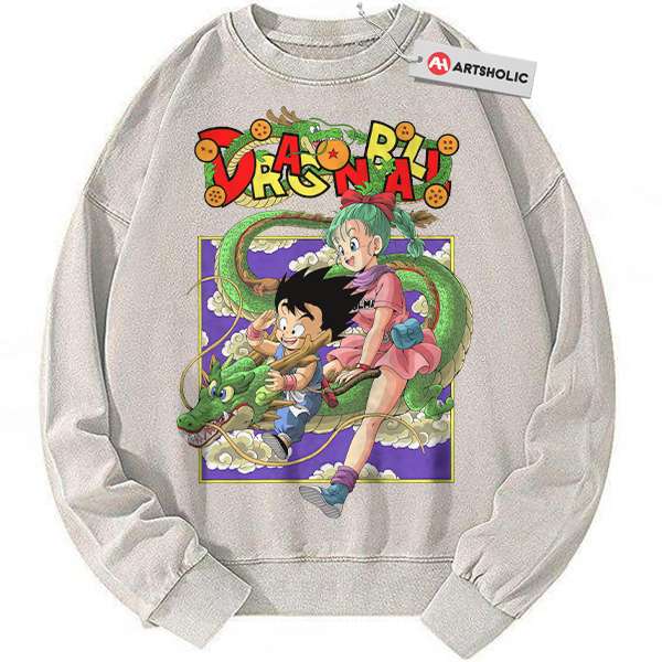 Son Goku Sweatshirt, Bulma Sweatshirt, Dragon Ball Sweatshirt, DBZ Sweatshirt, Anime Sweatshirt, Vintage Sweater