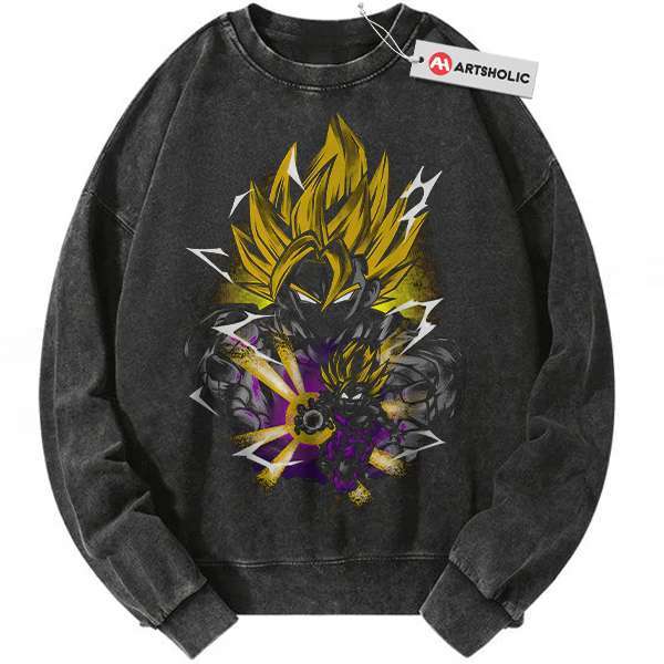 Son Goku Sweatshirt, Son Gohan Sweatshirt, Dragon Ball Z Sweatshirt, DBZ Sweatshirt, Anime Sweatshirt, Vintage Sweater