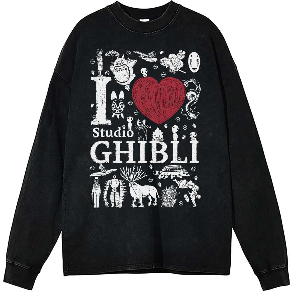 Studio Ghibli Long Sleeve, Anime Long Sleeve, Vintage Long Sleeve Tee