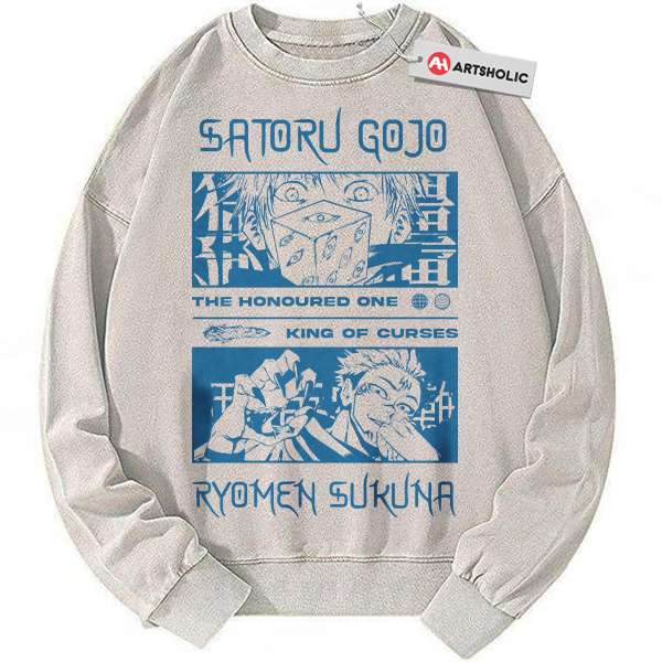 Sukuna Sweatshirt, Satoru Gojo Sweatshirt, Jujutsu Kaisen Sweatshirt, Anime Sweatshirt, Vintage Sweater