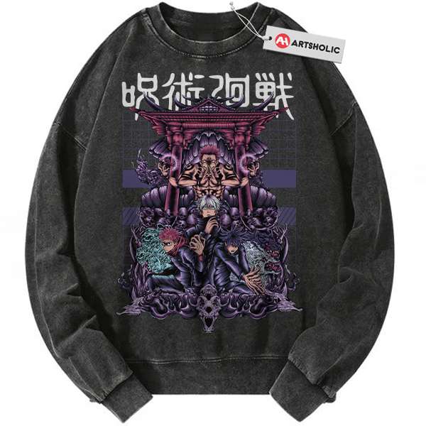 Sukuna Sweatshirt, Satoru Gojo Sweatshirt, Yuji Itadori Sweatshirt, Jujutsu Kaisen Sweatshirt, Anime Sweatshirt, Vintage Sweater