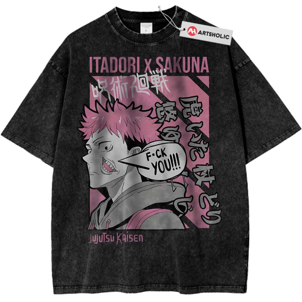 Sukuna x Itadori Shirt, Jujutsu Kaisen Shirt, Anime Shirt, Vintage Tee