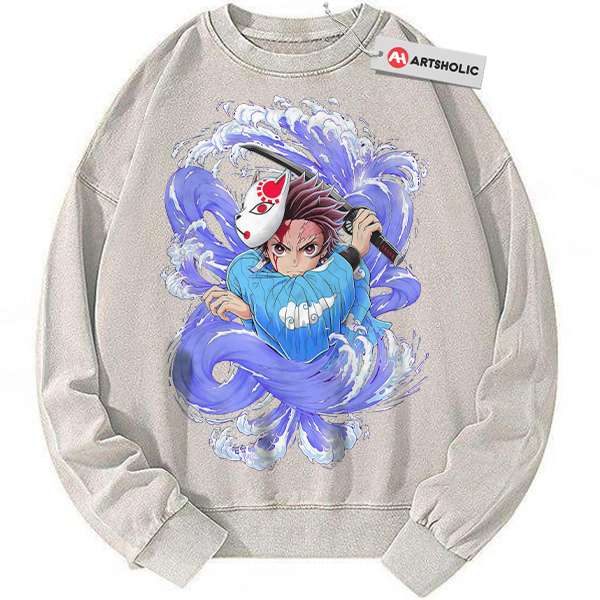 Tanjiro Kamado Sweatshirt, Demon Slayer Sweatshirt, Anime Sweatshirt, Vintage Sweater