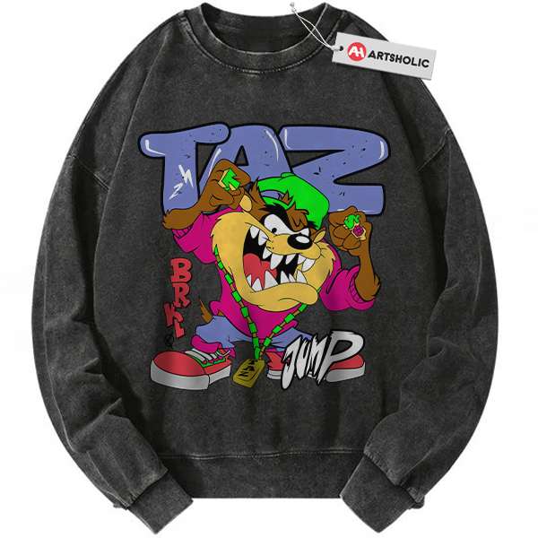 Tasmanian Devil Sweatshirt, Looney Tunes Sweatshirt, Cartoon Sweatshirt, Vintage Sweater