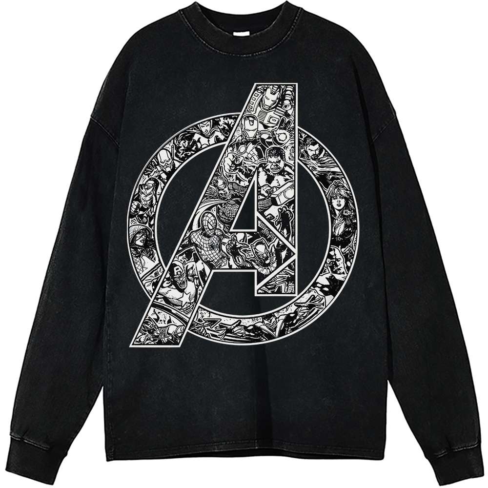 The Avengers Long Sleeve, Marvel Comics Long Sleeve, Vintage Long Sleeve Tee