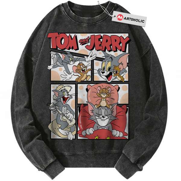 Tom and Jerry Sweatshirt, Animated Sweatshirt, Vintage Sweater