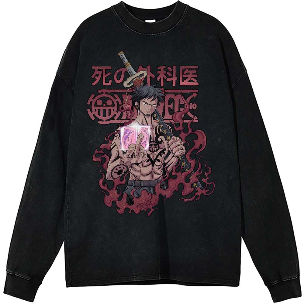 Trafalgar D Water Law Long Sleeve, One Piece Long Sleeve, Anime Long Sleeve, Vintage Long Sleeve Tee