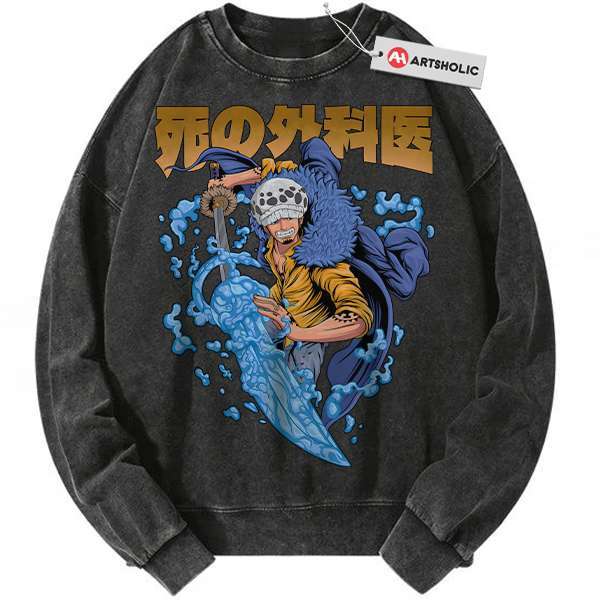 Trafalgar D Water Law Sweatshirt, One Piece Sweatshirt, Anime Sweatshirt, Vintage Sweater