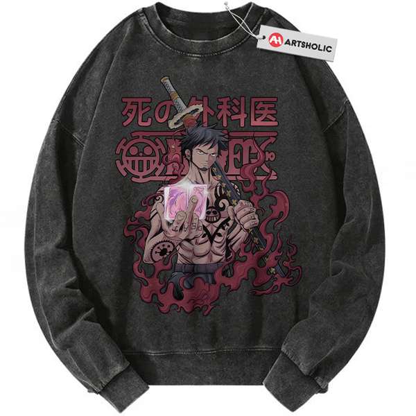 Trafalgar D Water Law Sweatshirt, One Piece Sweatshirt, Anime Sweatshirt, Vintage Sweater