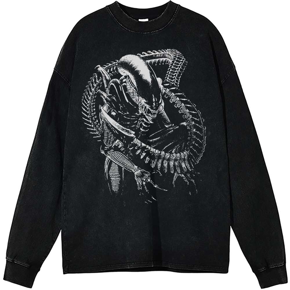 Xenomorph Long Sleeve, Alien vs Predator Long Sleeve, Movie Long Sleeve, Vintage Long Sleeve Tee