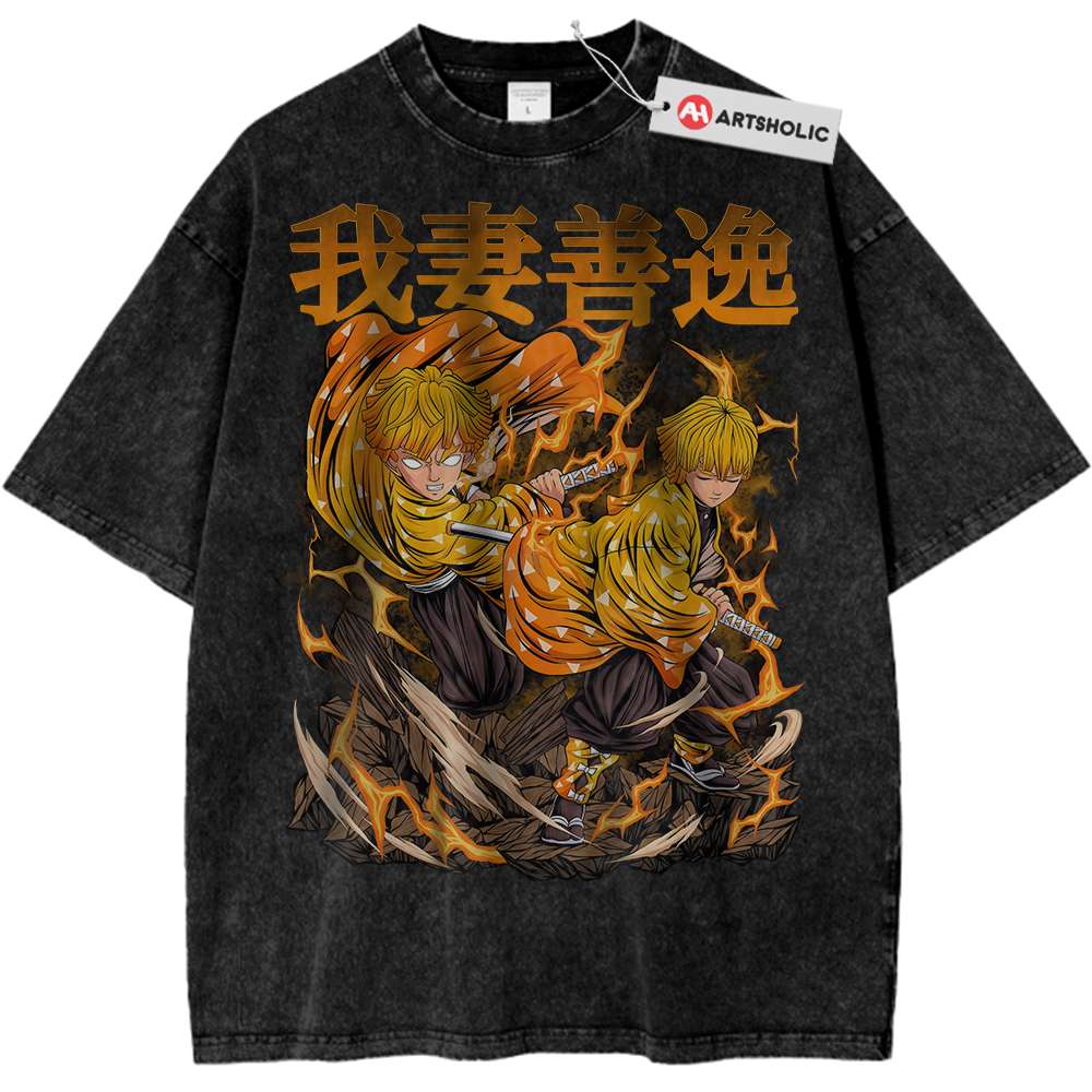 Zenitsu Agatsuma Shirt, Demon Slayer Shirt, Anime Shirt, Vintage Tee