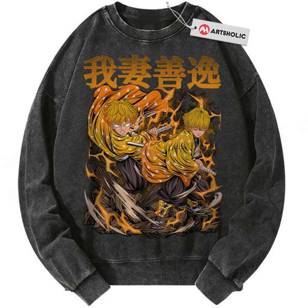 Zenitsu Agatsuma Sweatshirt, Demon Slayer Sweatshirt, Anime Sweatshirt, Vintage Sweater