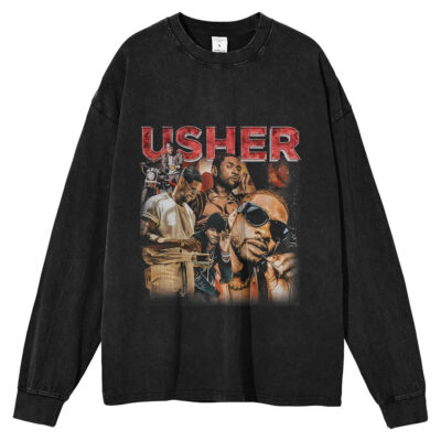 Usher, Rapper Long Sleeve Tee, Long Sleeve Tee