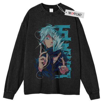 Gojo Satoru Shirt, Jujutsu Kaisen Anime Shirt, Long Sleeve Tee