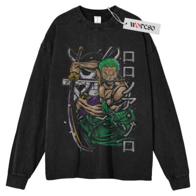 Roronoa Zoro Shirt, One Piece Anime Shirt, Long Sleeve Tee