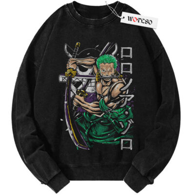 Roronoa Zoro Shirt, One Piece Anime Shirt, Vintage Sweater