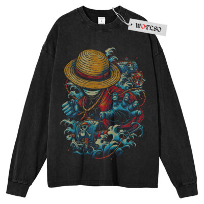 Monkey D. Luffy Shirt, One Piece Anime Shirt, Long Sleeve Tee