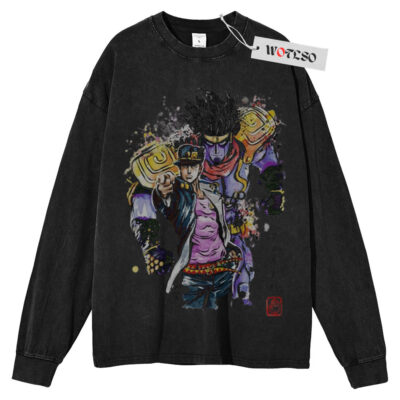 Jotaro Kujo Shirt, JoJo's Bizarre Adventure Anime Shirt, Long Sleeve Tee