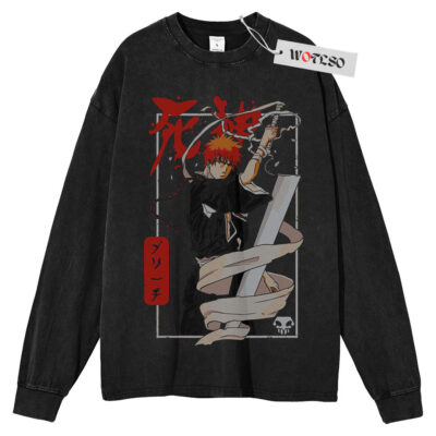 Ichigo Kurosaki Shirt, Bleach Anime Shirt, Long Sleeve Tee