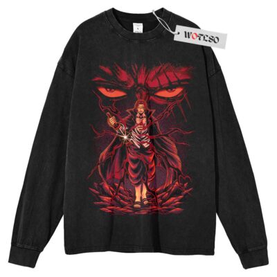 Shanks Long Sleeve Tee, One Piece Anime Long Sleeve Tee, Long Sleeve Tee