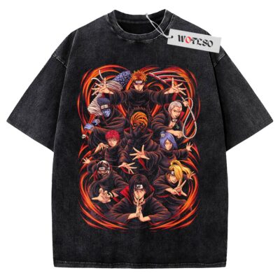 Akatsuki Shirt, Naruto Shippuden Anime Shirt, Vintage Tee