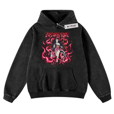 Nezuko Hoodie, Kimetsu no Yaiba Anime Hoodie, Vintage hoodie