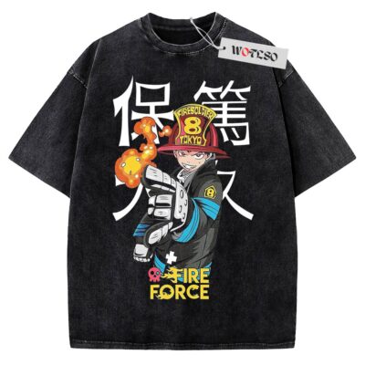 Shinra Kusakabe Shirt, Fire Force Anime Shirt, Vintage Tee