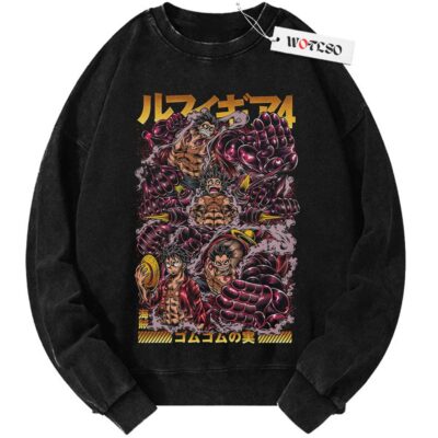 Luffy Gear IV Sweater, One Piece Anime Sweater, Vintage Sweater