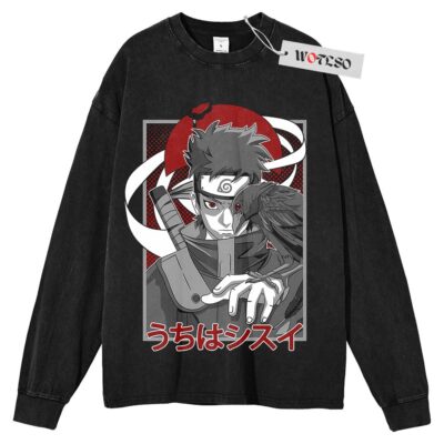 Uchiha Shisui Long Sleeve Tee, Naruto Shippuden Anime Long Sleeve Tee, Long Sleeve Tee