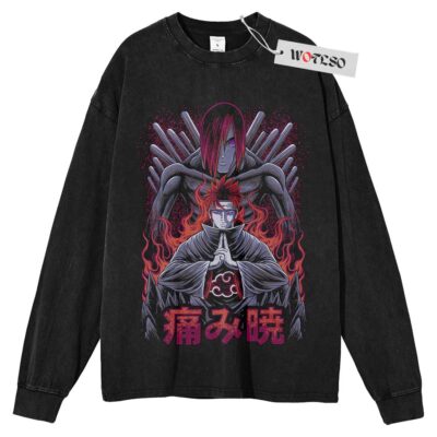 Nagato, Pain Long Sleeve Tee, Naruto Shippuden Anime Long Sleeve Tee, Long Sleeve Tee