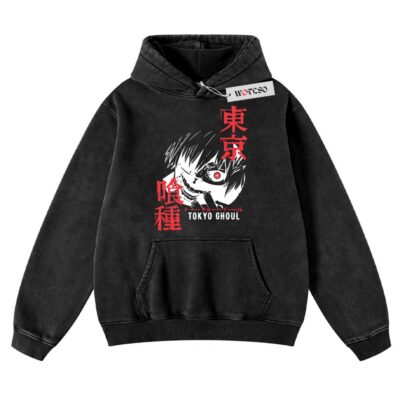 Kaneki Ken Hoodie, Tokyo Ghoul Anime Hoodie, Vintage Hoodie