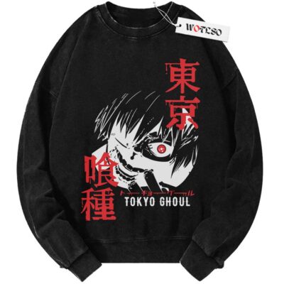 Kaneki Ken Sweater, Tokyo Ghoul Anime Sweater, Vintage Sweater