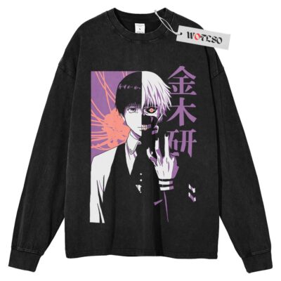 Kaneki Ken Long Sleeve Tee, Tokyo Ghoul Anime Long Sleeve Tee, Long Sleeve Tee