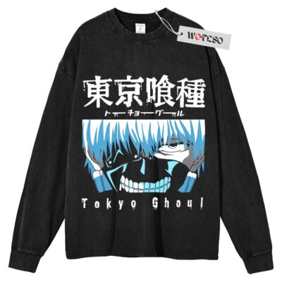 Kaneki Ken Long Sleeve Tee, Tokyo Ghoul Anime Long Sleeve Tee, Long Sleeve Tee