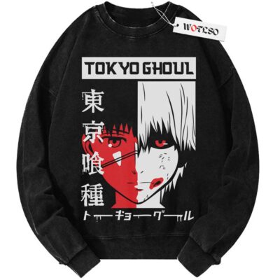 Kaneki Ken Sweater, Tokyo Ghoul Anime Sweater, Vintage Sweater